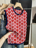 Hearth Knit Colour-Block Retro Vest