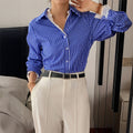 Aurelia Long-Sleeve Button Striped Shirt