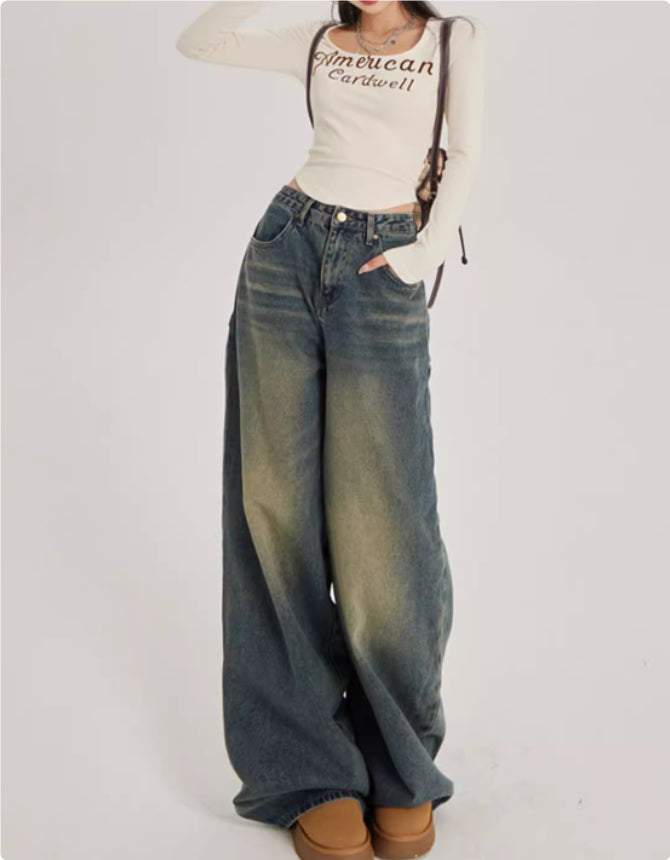 Indigo Fenwick Wide-Leg Jeans