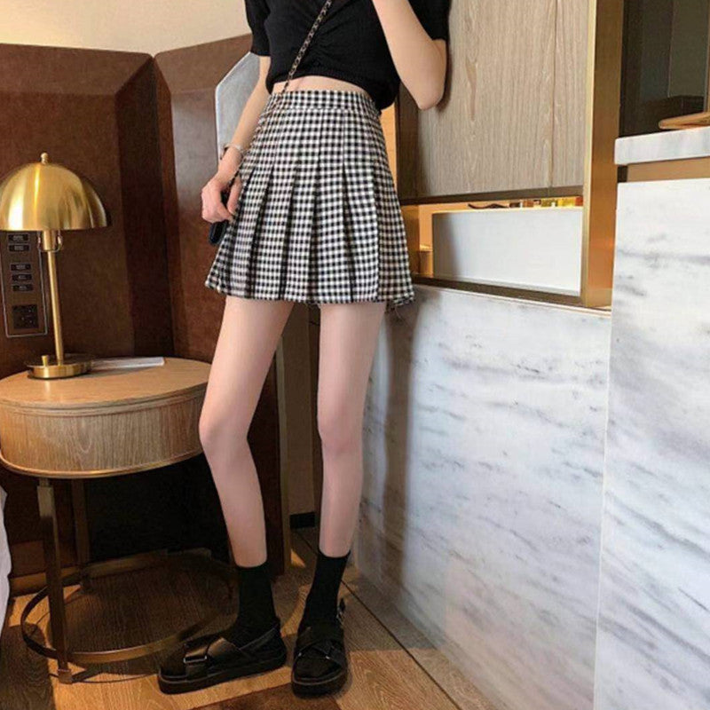 Sway Plaid Pleated Skirt