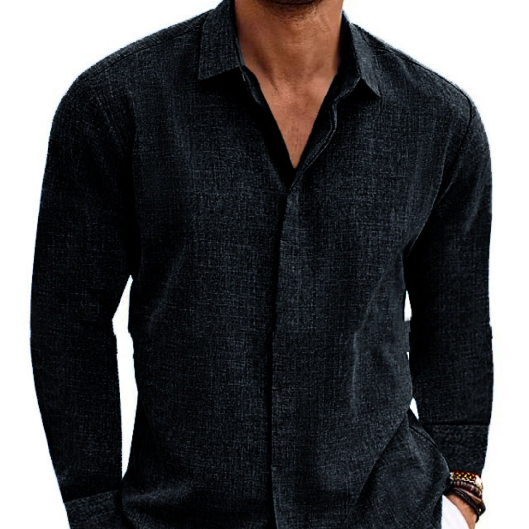 Archive Men's Linen Cotton Long-Sleeve T-Shirt