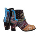 Stride Chunky Zip Printed Ankle Boots