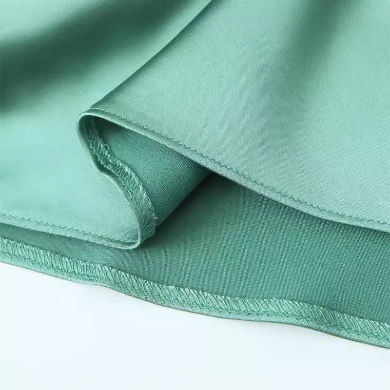 Sway Calder Satin Silky Midi Skirt