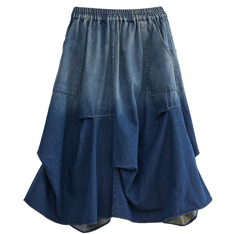 Sway Gradient Denim Skirt