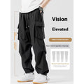 Rover Men's Relaxed Wide-Leg Straight Cargo Pants