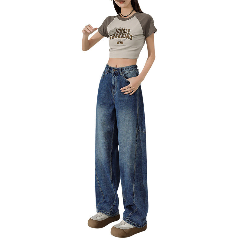 Indigo Bexley Relaxed Wide-Leg Jeans