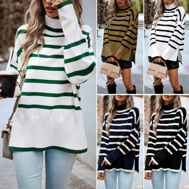 Hearth Striped Turtleneck Sweater