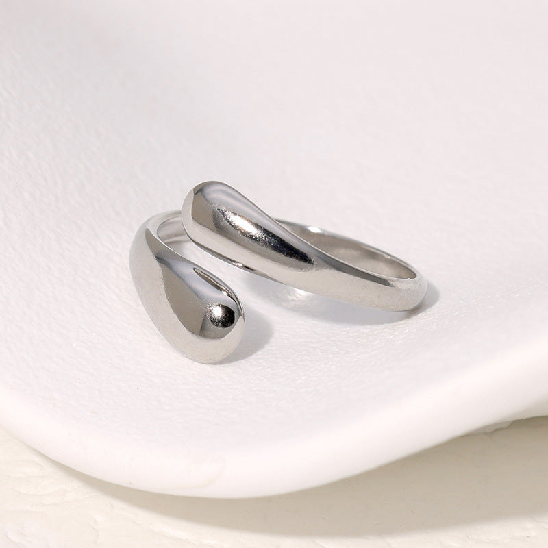 Lune Stainless Steel Titanium Steel Minimalist Ring