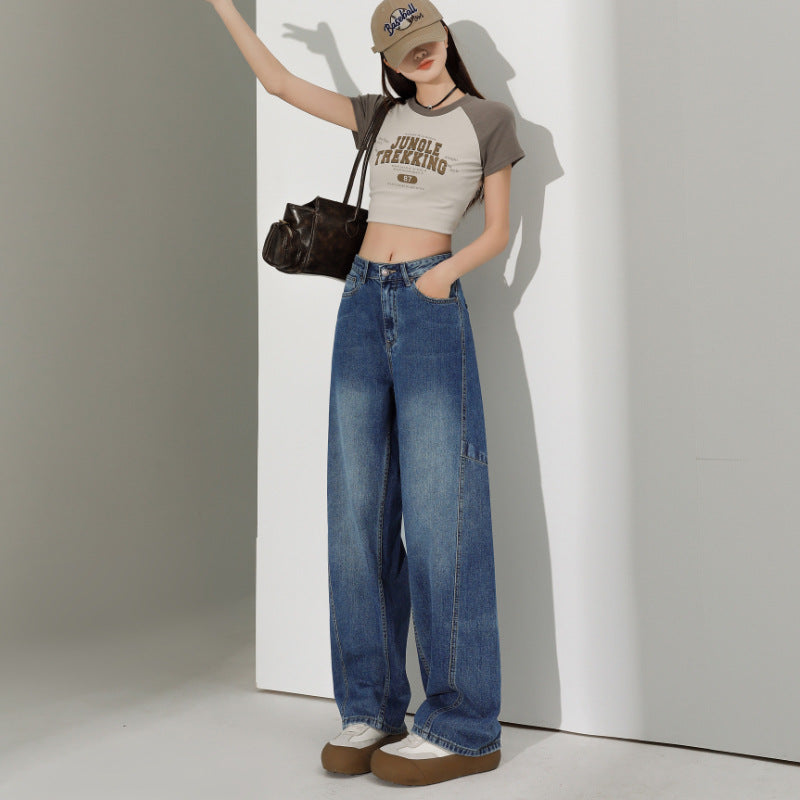 Indigo Bexley Relaxed Wide-Leg Jeans
