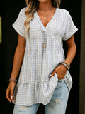 Nova Relaxed Plaid Shirt Dress