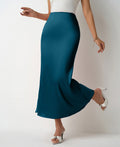 Sway Satin Slim Midi Skirt