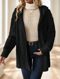 Cove Hooded Solid Fleece Jacket