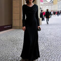 Nova Long-Sleeve Halter Maxi Dress