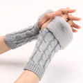 Ember Wool Cable-Knit Knit Arm Warmers