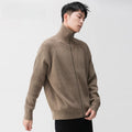 Atlas Men's Zip-Up Turtleneck Cardigan