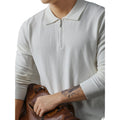 Atlas Men's Knit Long-Sleeve Polo Shirt