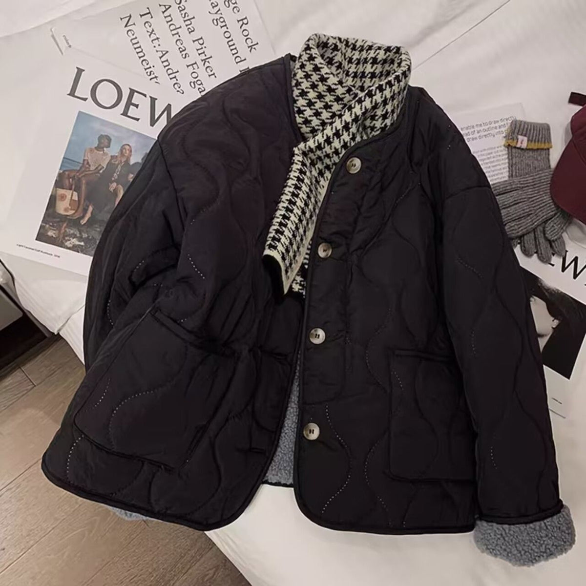 Cove Arden Cotton Fleece-Lined Padded Jacket