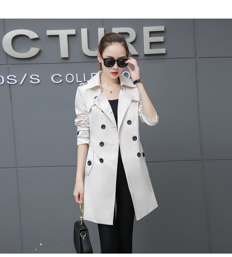 Lumen Slim Mid-Length Trench Coat