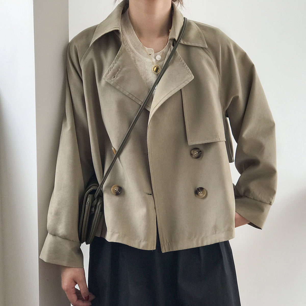 Lumen Short Retro Trench Coat