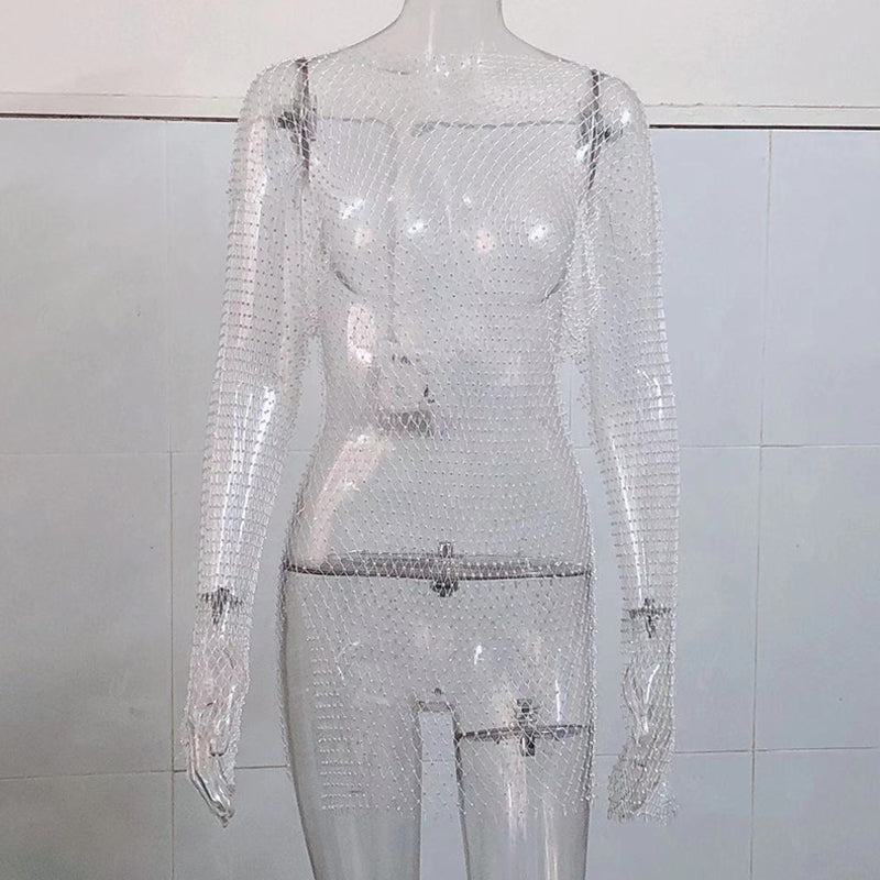 Aurelia Mesh Rhinestone Top