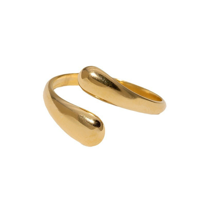 Lune Stainless Steel Titanium Steel Minimalist Ring