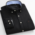 Metro Men's Cotton Long-Sleeve Solid Shirt