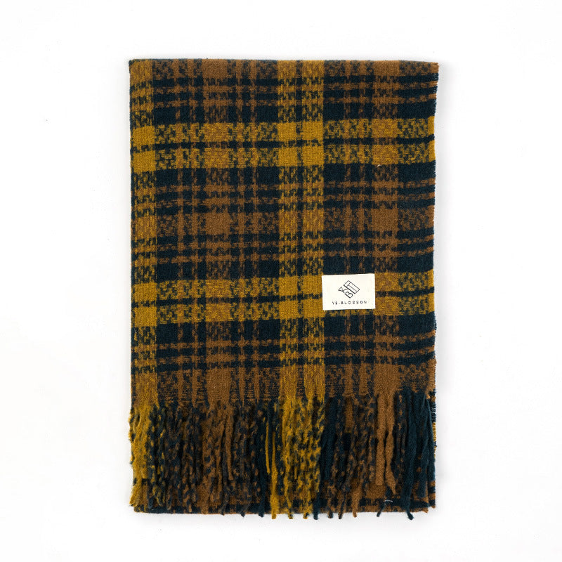 Ember Knit Plaid Scarf