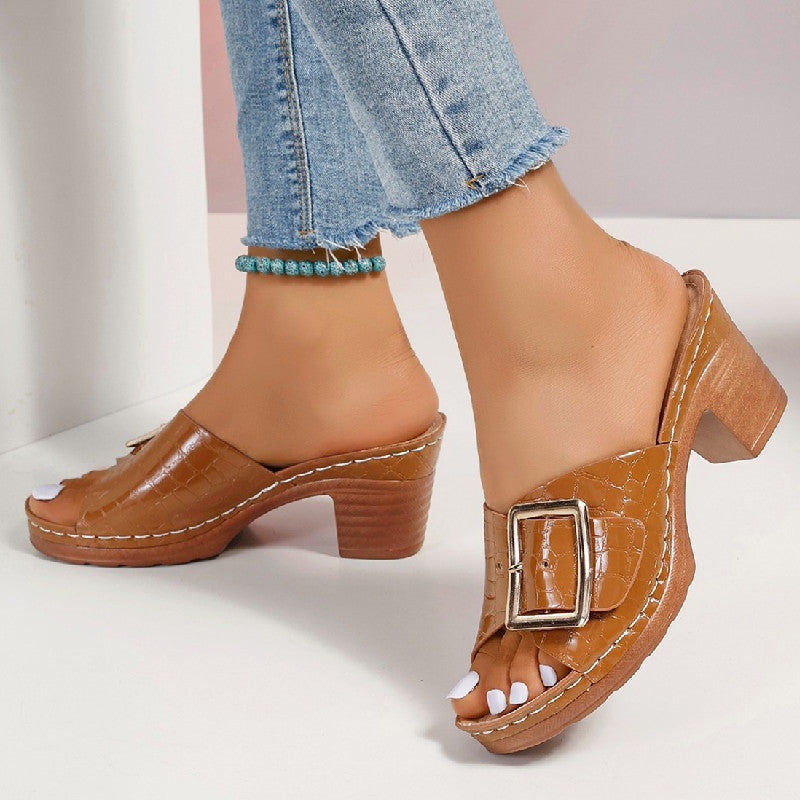 Stride Chunky Block-Heel Sandals