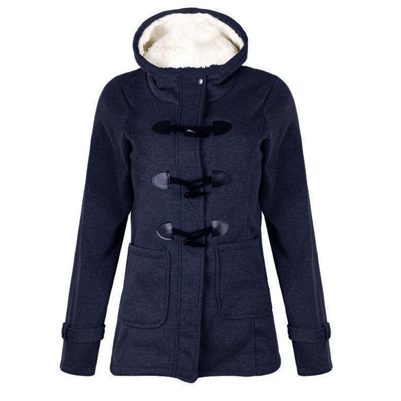 Lumen Wool Hooded Button Coat
