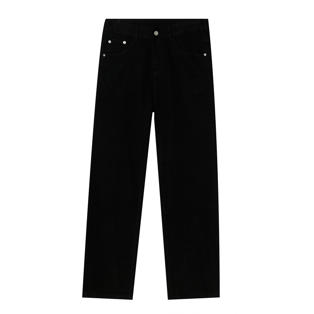 Indigo Relaxed Straight Zip Jeans