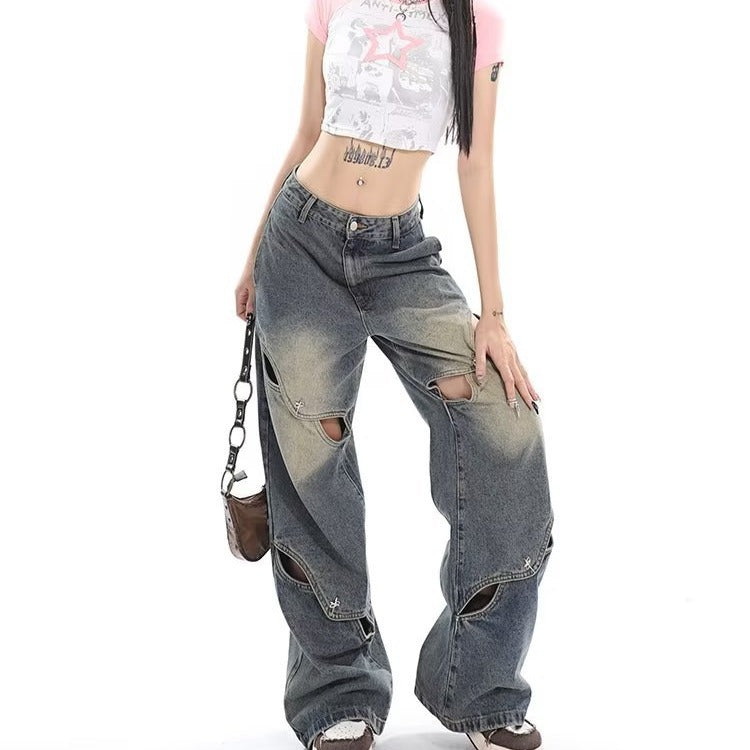 Indigo Bexley Retro Wide-Leg Jeans
