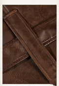 Halo Leather Mid-Length Trench Coat
