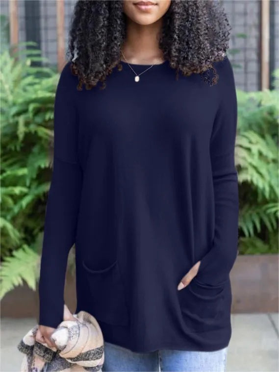Aurelia Long-Sleeve Pocket Top