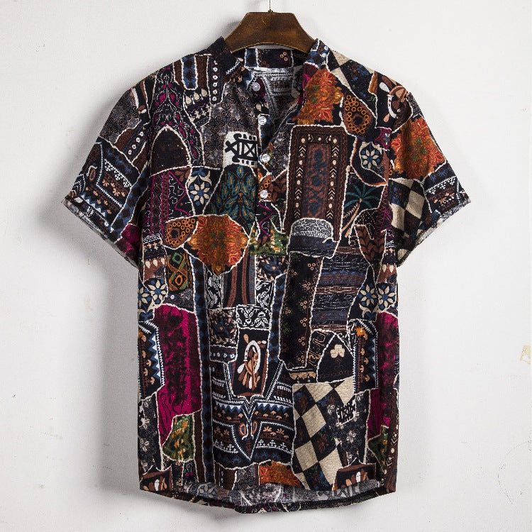 Metro Bexley Men's Short-Sleeve Linen Shirt