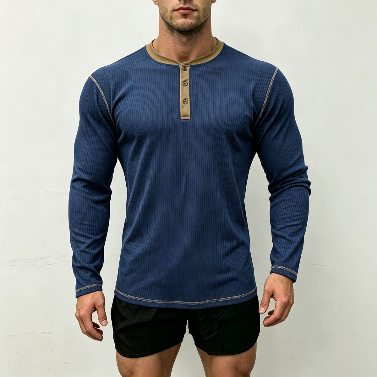 Metro Calder Men's Long-Sleeve Henley Shirt