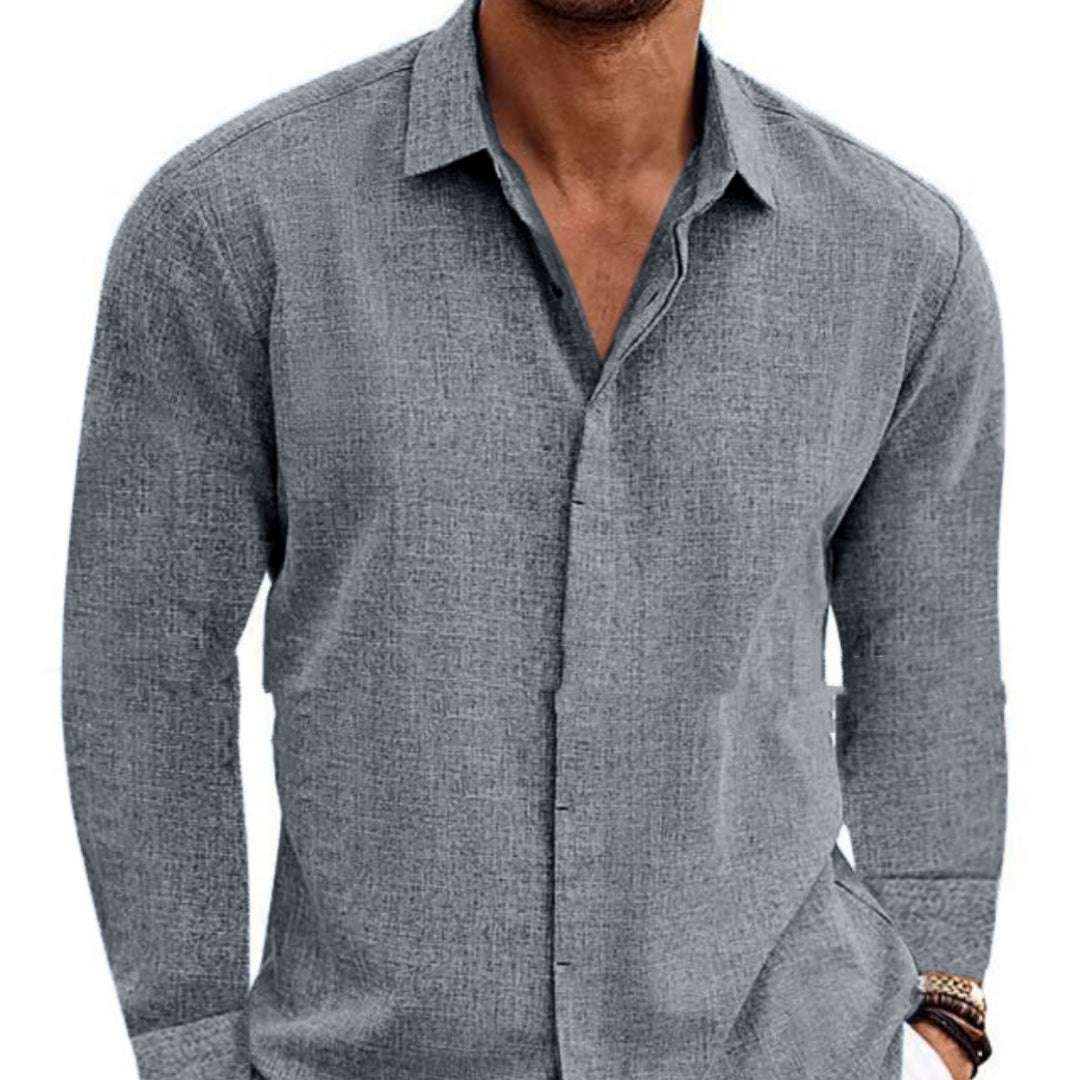 Archive Men's Linen Cotton Long-Sleeve T-Shirt