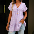 Nova Relaxed Plaid Shirt Dress