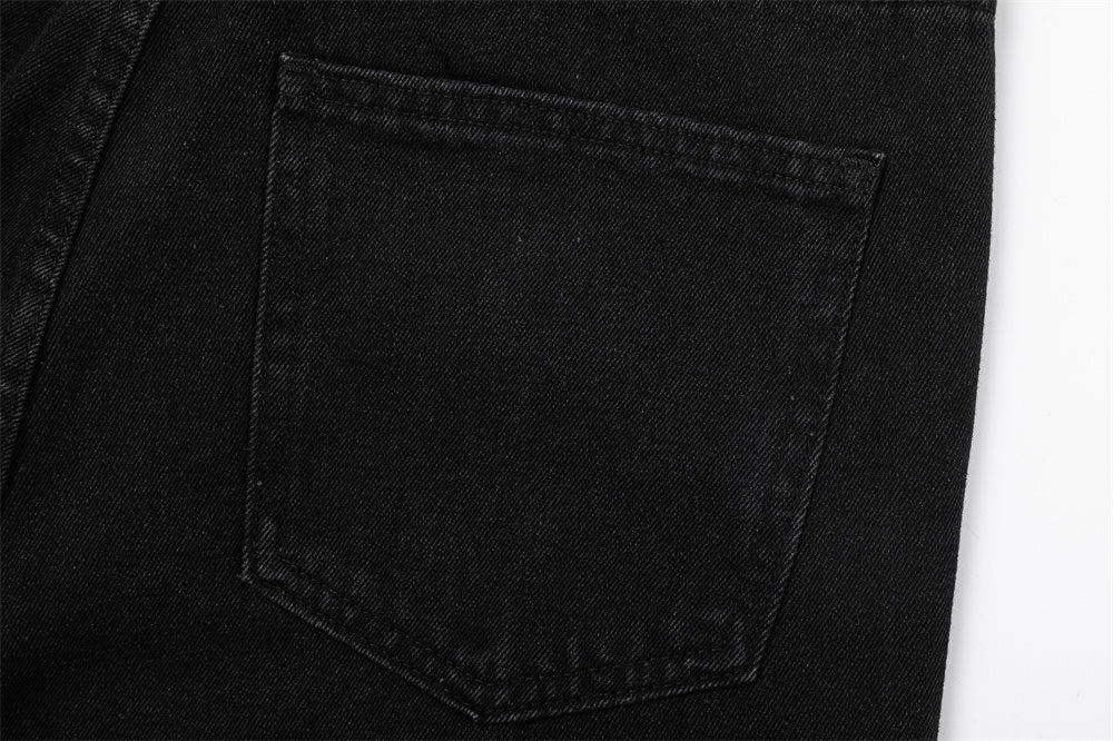 Indigo Men's Embroidered Straight Jeans