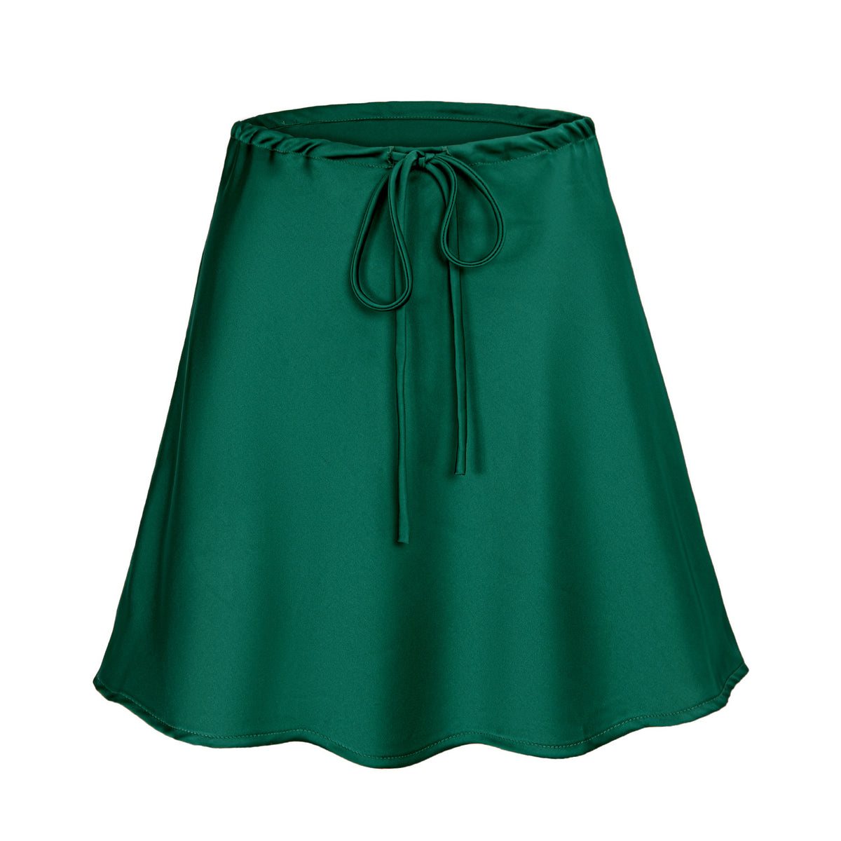 Sway Satin Drawstring Midi Skirt