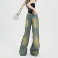 Indigo Washed Vintage Straight Jeans