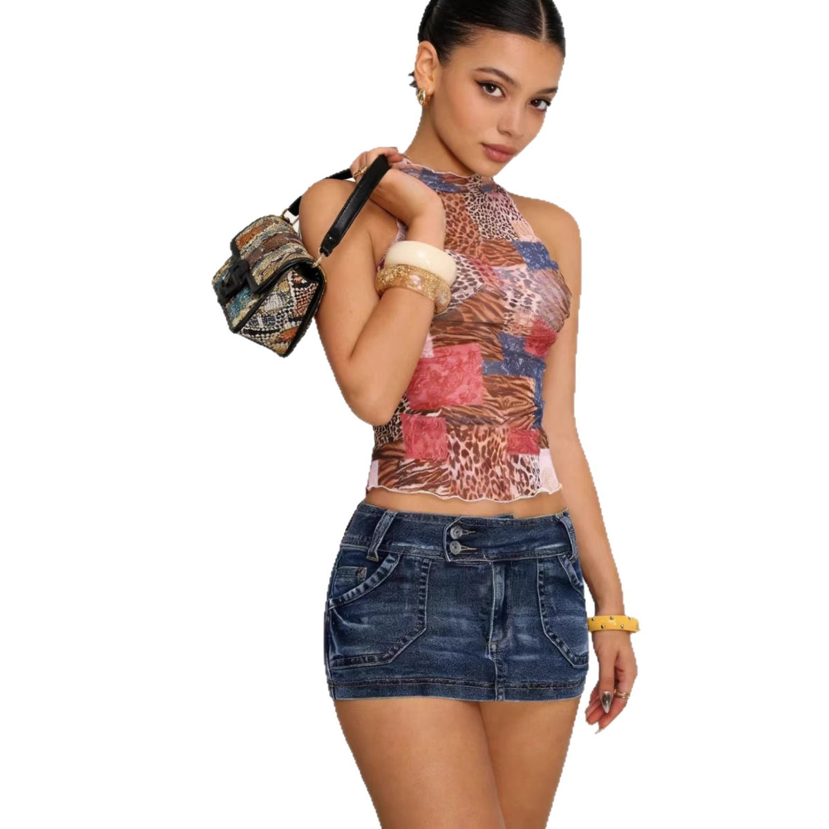 Sway Harlow Retro Denim Skirt