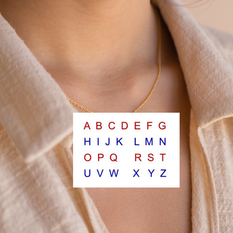 Lune Stainless Steel Letter-Print Necklace