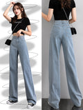 Indigo Calder Wide-Leg Jeans
