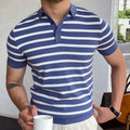 Metro Men's Striped Polo Shirt