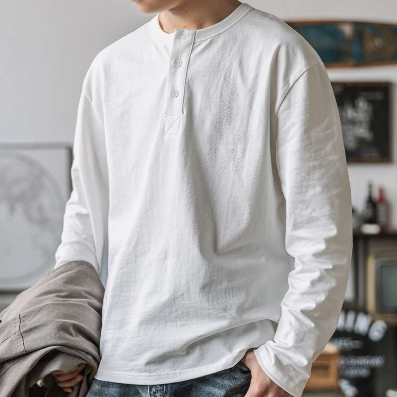 Metro Men's Vintage Henley Shirt