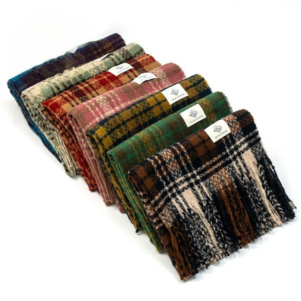 Ember Knit Plaid Scarf