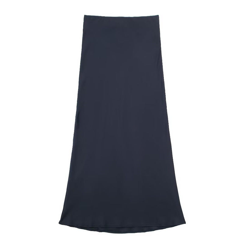 Sway Satin Silky Slim Midi Skirt