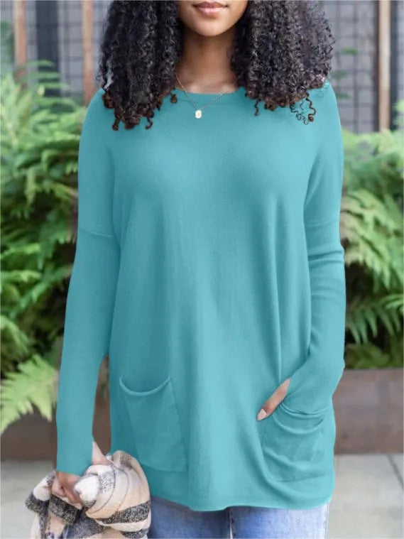 Aurelia Long-Sleeve Pocket Top