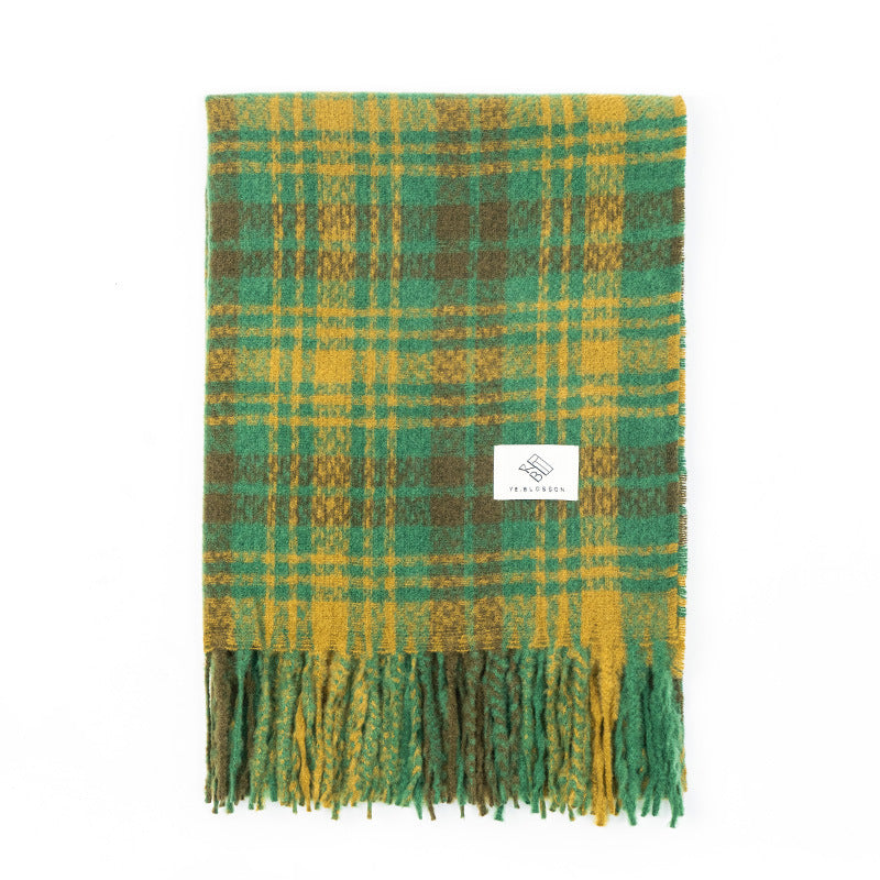 Ember Knit Plaid Scarf