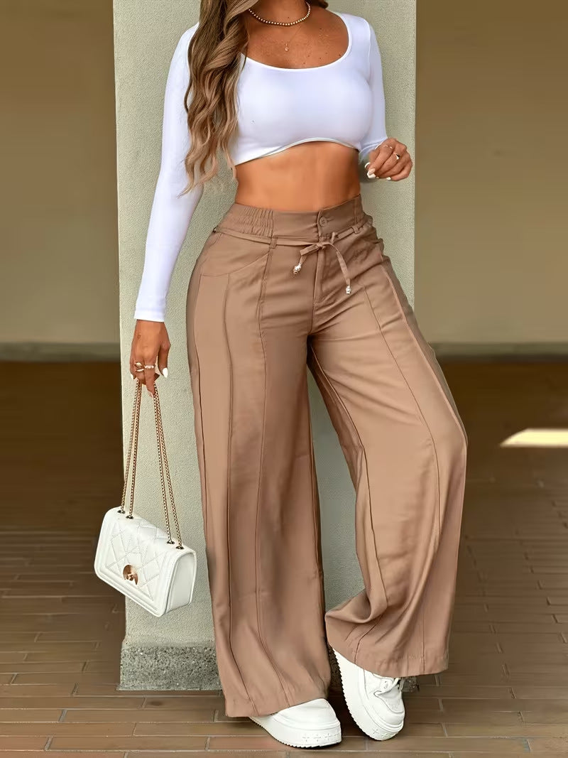 Rover Relaxed Wide-Leg Straight Trousers